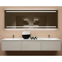 Antonio Lupi Spio Зеркало 216х75х4cм., с блестящей кромкой, с белой светодиодной подсветкой 4000K, без выключателя, на раме из полированной стали