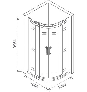 душевой уголок good door galaxy r-td-100-c-ch