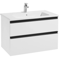 Тумба с раковиной белый глянец 80 см Roca Domi A857459806 + 3279A4000