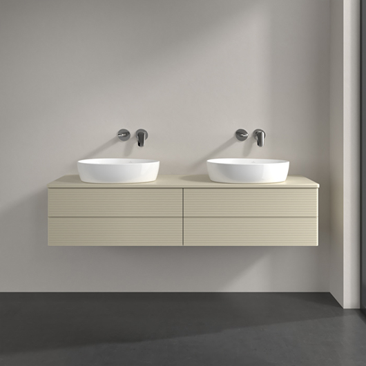 тумба под раковину 160х50 см villeroy & boch antao l28110hj цвет stone grey matt lacquer