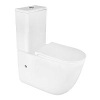 Унитаз-компакт Azario RIANO 355х620х790 напольный, безободковый, слив "Торнадо" с быстросъемным сиденьем "Микролифт" (AZ-1307A)