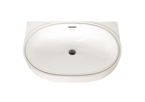 раковина toto public lw546b встраиваемая снизу, 55x40 см, белая