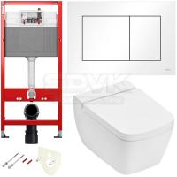 Комплект унитаз TECEone с инсталляцией TECEbase 2.0 9400413.WC2 с сиденьем микролифт и с белой клавишей смыва TECEnow