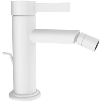 Смеситель Remer Metrica MC20BO для биде, с донным клапаном, белый матовый