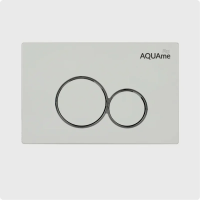 Кнопка смыва AQUAme AQM4101W для инсталляции, белый матовый/хром/белый матовый