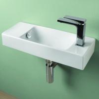 Раковина подвесная ArtCeram Brick LML002 01;00 20х54 см, белая.