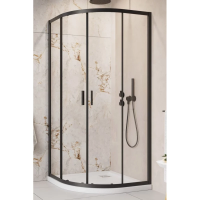 Душевой уголок Radaway Alienta Black A 80×80 10228080-54-01 профиль черный матовый, стекло прозрачное