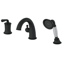 Смеситель на борт ванны Wonzon & Woghand Steam WW-88659008-MB с душевым гарнитуром, черный матовый