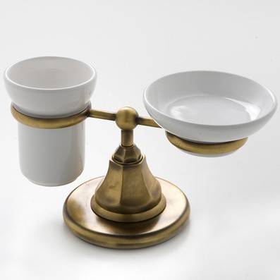 Мыльница и стакан для зубных щеток Nicolazzi Classica 1494BZ