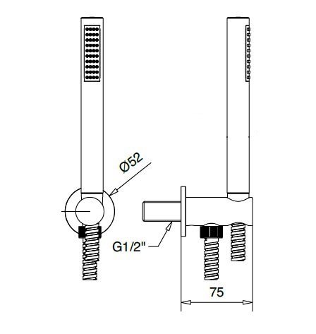шланговое подключение cezares czr czr-u-ai4-03/24 золото 24 карат