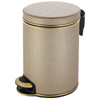 Ведро для мусора Geralis V-RBG-B темное, золото, 5 л