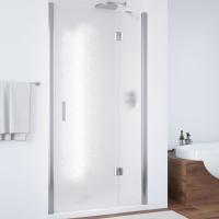 Дверь для душевой кабины в нишу Vegas Glass AFP 120 08 02 профиль глянцевый хром, стекло шиншилла