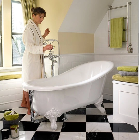 ванна из искусственного камня quarrycast victoria+albert shropshire shr-n-sw-of+ft-shr-pb 153.7x76.2 см