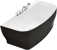 Акриловая ванна BelBagno 165x78 BB74-NERO-W0 Черная Белая без гидромассажа