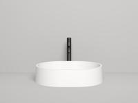 Накладная раковина в ванную Salini Gloria 311 1102211G/M, 56 x 44 см, из материала Solix, глянцевая или матовая, белая