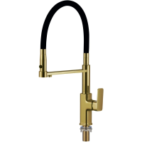 Смеситель для кухни Savol S-L1808C-01 с подключением к фильтру, гибким изливом, бронза/черный
