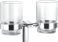 Стакан для зубных щеток Cezares Ultima CZR-F-8930A двойной Хром