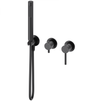 Смеситель для душевой системы встраиваемый WONZON & WOGHAND, черный матовый (WW-838017-MB)