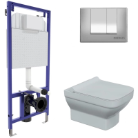Комплект подвесной унитаз Berges Level + система инсталляции Berges Novum S3 043209