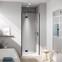 Kermi Kermi LIGA Дверь в нишу LI SFL 100x200см., Schwarz Soft+прозрачное стекло с Kermiclean, цвет: черный