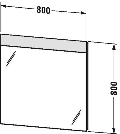 зеркало 80 см duravit durastyle ds 7468 с подсветкой