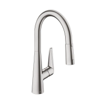 Смеситель для кухни, с выдвижным душем Hansgrohe Talis M51 72813800, сталь