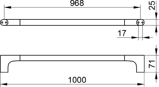 Полотенцедержатель 100 см Keuco Edition 400 11501 011000