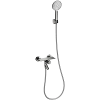 Смеситель для ванны Wonzon & Woghand Click WW-FE05L221-CR с душевым гарнитуром, хром