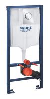 Инсталляция для унитаза Grohe Rapid SL 39581000 с кнопкой смыва, хром