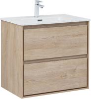 Тумба под раковину Aquanet Милан 00336383 69.6x45.3 см, дуб светлый