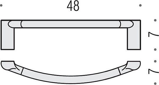 Полотенцедержатель 45 см Colombo Design Luna B0109 хром