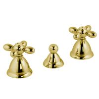Cмеситель Fima Carlo Frattini Olivia F5032OR для биде, на 3 отв., с донным клапаном, золото