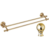 Полотенцедержатель Cezares Aphrodite APHRODITE-TD07-03/24-M двойной Золото 24 карат