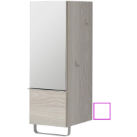 Полуколонна белый глянец с зеркальной дверцей шарниры слева Jacob Delafon Odeon Up EB893G-G1C