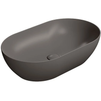 Раковина GSI Pura 883416 накладная, 60x37 см, Коричневый матовый