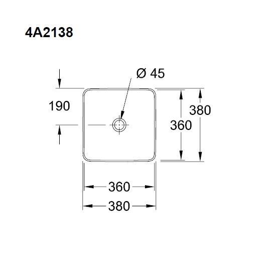 раковина в ванную накладная 40 см villeroy & boch collaro 4a213801