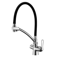 Смеситель для кухни Lemark Comfort LM3070C Хром Черный