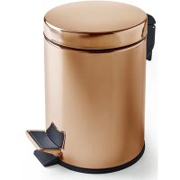 Мусорное ведро 5л 3SC Metal Tonda MET65AGDRM