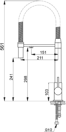 смеситель для кухни raiber rf6601 хром