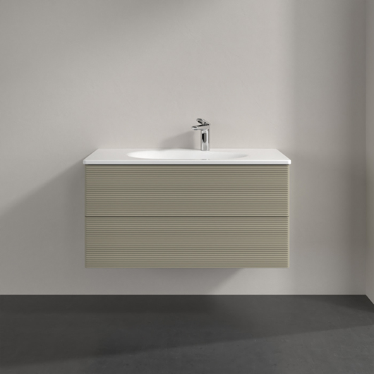 тумба под раковину 988х493 мм villeroy & boch antao l05100hk цвет stone grey matt lacquer