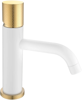 Смеситель для раковины Boheme Stick 121-WG.2 Белый Золото