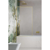 Шторка на ванну Radaway Modo F SL Brushed Gold PNJ II 50 Left 10406050-99-01L профиль золотой матовый, стекло прозрачное