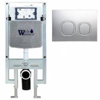 Инсталляция для унитазов WeltWasser WW AMBERG 497 ST MT-CR с хром матовой кнопкой смыва