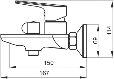 смеситель для ванны с душем raiber zinger r1503