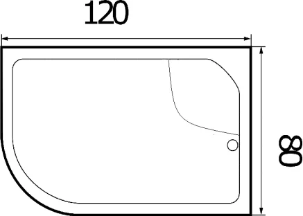 акриловый поддон для душа wemor 120x80x44 r 10000001098 белый