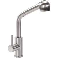 Смеситель для кухни Rea Troy REA-B6301 с выдвижным изливом, нержавеющая сталь