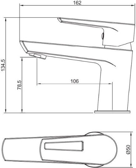 смеситель для раковины aquanet logic af320-10с