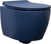 Унитаз Allen Brau Fantasy 4.11004.ID подвесной, безободковый, без сиденья, 51x36.3 см,индиго