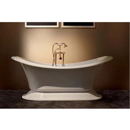 акриловая ванна gruppo treesse grande soleil v1881/cromo 185x85 см, цвет белый|хром