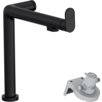 Смеситель для кухни с подключением к фильтру Hansgrohe Aqittura M91 FilterSystem 240 76804670, черный матовый